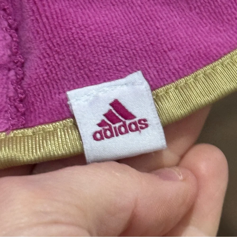 Y2K vintage adidas velour jacket zip up sweatshirt toddler girl embroidered